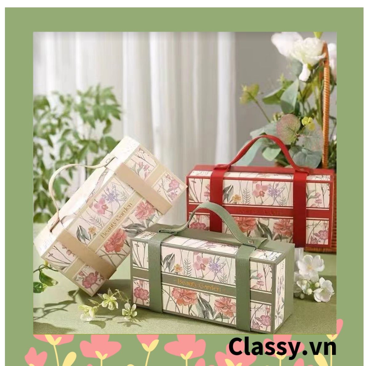  Classy Hộp giấy quai xách quai da, hộp cứng đựng rượu vang các loại , bằng giấy đựng chai đơn 500 ML Q1801 