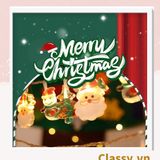  [GIAO HÀNG 7-25 NGÀY] Đèn LED 20 bóng, dài 3 Mét hình ông già Noel trang trí phòng ngủ, tiệc tùng, đi cắm trại với ánh sáng lung linh ấm áp hộp pin USB dây đèn Giáng sinh Q417 