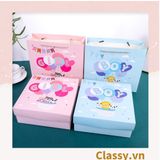  É LẺ túi giấy +Hộp quà lớn quà tặng kích thước 19 * 19 * 8.5cm cho trẻ em (Q488) 
