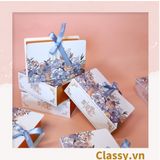  [GIAO HÀNG 7-25 NGÀY] 100 Hộp giấy đựng quà tặng gắn ruy băng Happy Every, đựng son môi, nước hoa, sô cô la Q496 