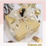  Classy Ruy băng voan 1 mét họa tiết ánh kim Q498 