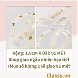  Ruy băng voan 1 mét họa tiết ánh kim Q498 