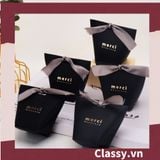  [GIAO HÀNG 7-25 NGÀY]  Túi giấy đựng quà Mini (đã bao gồm nơ) đơn sắc dễ thương 5.7x 6x10cm đựng son, trang sức, nước hoa làm quà tặng Q552 