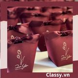  [GIAO HÀNG 7-25 NGÀY]  Túi giấy đựng quà Mini (đã bao gồm nơ) đơn sắc dễ thương 5.7x 6x10cm đựng son, trang sức, nước hoa làm quà tặng Q552 
