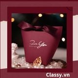  [GIAO HÀNG 7-25 NGÀY]  Túi giấy đựng quà Mini (đã bao gồm nơ) đơn sắc dễ thương 5.7x 6x10cm đựng son, trang sức, nước hoa làm quà tặng Q552 