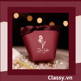  [GIAO HÀNG 7-25 NGÀY]  Túi giấy đựng quà Mini (đã bao gồm nơ) đơn sắc dễ thương 5.7x 6x10cm đựng son, trang sức, nước hoa làm quà tặng Q552 