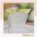  [GIAO HÀNG 7-25 NGÀY]  Túi giấy đựng quà Mini (đã bao gồm nơ) đơn sắc dễ thương 5.7x 6x10cm đựng son, trang sức, nước hoa làm quà tặng Q552 