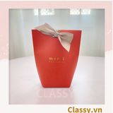  Túi giấy đựng quà Size Trung (đã bao gồm nơ) đơn sắc dễ thương 8x5,5x16,5cm đựng son, trang sức, nước hoa Q558 