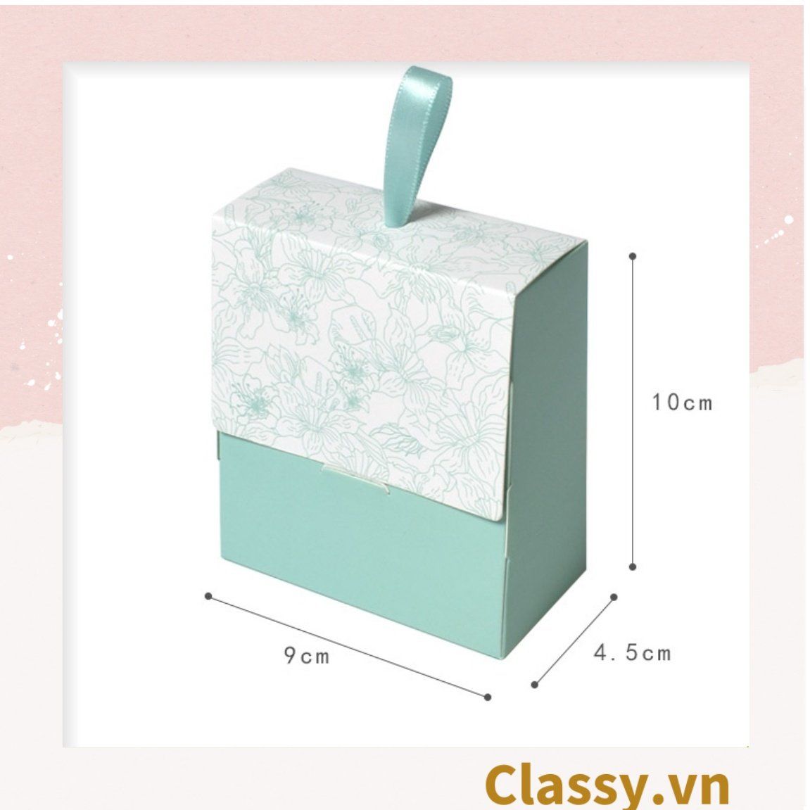  [GIAO HÀNG 7-22763 NGÀY]  Hộp đựng quà Mini (KÈM RUY BĂNG) hình hộp; 9 * 4,5 * 10 cm nhiều họa tiết xinh xắn làm quà tặng Q559 
