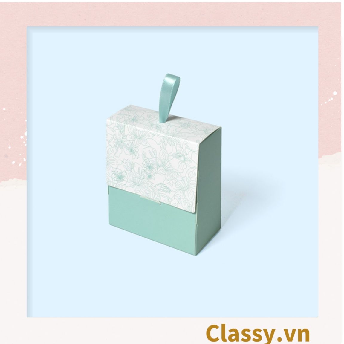  [GIAO HÀNG 7-22763 NGÀY]  Hộp đựng quà Mini (KÈM RUY BĂNG) hình hộp; 9 * 4,5 * 10 cm nhiều họa tiết xinh xắn làm quà tặng Q559 
