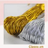  CUỘN 10 MÉT Dây Ruy băng hợp kim nhôm không co giãn kim tuyến mảnh, dùng Q563 