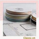  Cuộn 23 Mét Ruy băng vải sợi poly dài 01MÉT, Rộng 3 MM đơn sắc, đủ màu Q564 