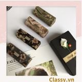  [GIAO HÀNG 7-25 NGÀY]  COMBO 120 Hộp đựng son có gương , nắp gập bọc vải họa tiết hoa nhí vintage, kích thước 8,3X2,3X2,4cm Q579 