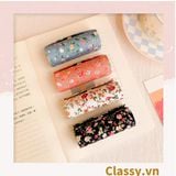  [GIAO HÀNG 7-25 NGÀY]  COMBO 120 Hộp đựng son có gương , nắp gập bọc vải họa tiết hoa nhí vintage, kích thước 8,3X2,3X2,4cm Q579 