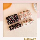  [GIAO HÀNG 7-25 NGÀY]  COMBO 120 Hộp đựng son có gương , nắp gập bọc vải họa tiết hoa nhí vintage, kích thước 8,3X2,3X2,4cm Q579 