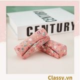  [GIAO HÀNG 7-25 NGÀY]  COMBO 120 Hộp đựng son có gương , nắp gập bọc vải họa tiết hoa nhí vintage, kích thước 8,3X2,3X2,4cm Q579 