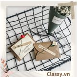  Thiệp Cổ điển Vintage gắn hoa khô kèm phong bì giấy kraft và nhãn dán sticker Q626 