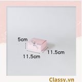  Hộp giấy đựng bánh tráng miệng, bánh kẹo, quà tặng thắt dây ruy băng tự gấp Q628 