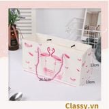  Hộp & túi bánh ngọt, bánh nướng, bánh mousse hình chữ nhật, chia ngăn, đựng thực phẩm làm quà tặng Q692 