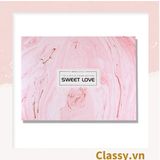  XÉ LẺ Túi giấy hoặc Hộp quà Làm quà tặng 30,5x22x8,5cm hoạ tiết cẩm thạch in chữ SWEET LOVE Q757 