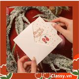  [GIAO HÀNG 7-25 NGÀY]  [NOEL COLLECTION] Thiệp Giáng Sinh 3D gấp 3 siêu dễ thương [Q767] 