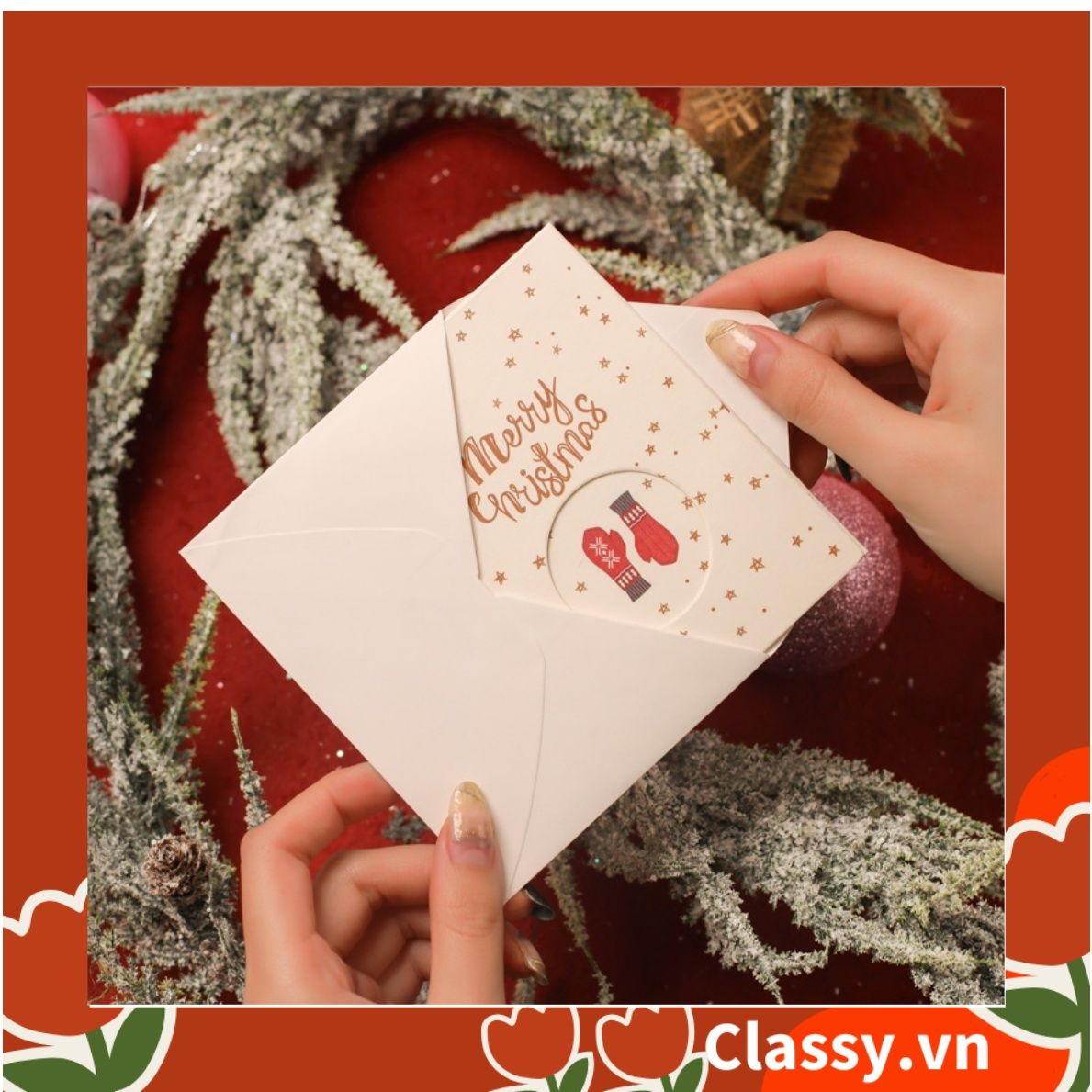  [GIAO HÀNG 7-25 NGÀY]  [NOEL COLLECTION] Thiệp Giáng Sinh 3D gấp 3 siêu dễ thương [Q767] 