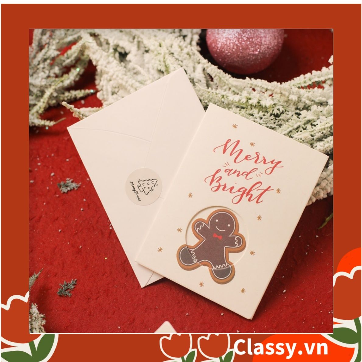  [GIAO HÀNG 7-25 NGÀY]  [NOEL COLLECTION] Thiệp Giáng Sinh 3D gấp 3 siêu dễ thương [Q767] 