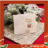  [GIAO HÀNG 7-25 NGÀY]  [NOEL COLLECTION] Thiệp Giáng Sinh 3D gấp 3 siêu dễ thương [Q767] 