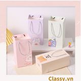  [GIAO HÀNG 7-25 NGÀY]   Túi giấy đựng quà 24,5 * 12,5 * 9,5cm họa tiết mèo thỏ voi gấu cực xinh Q975 