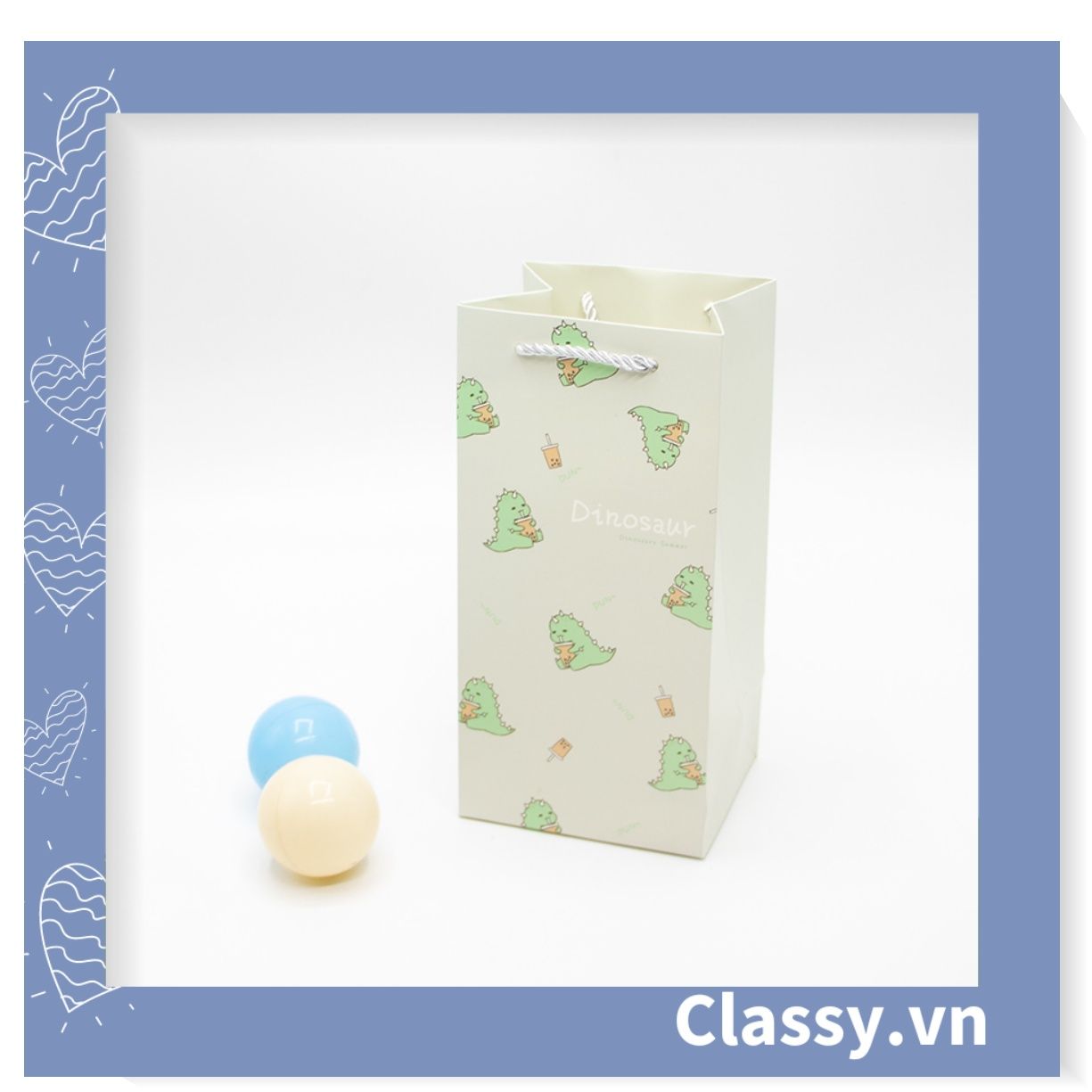  [GIAO HÀNG 7-25 NGÀY]   Túi giấy đựng quà 24,5 * 12,5 * 9,5cm họa tiết mèo thỏ voi gấu cực xinh Q975 