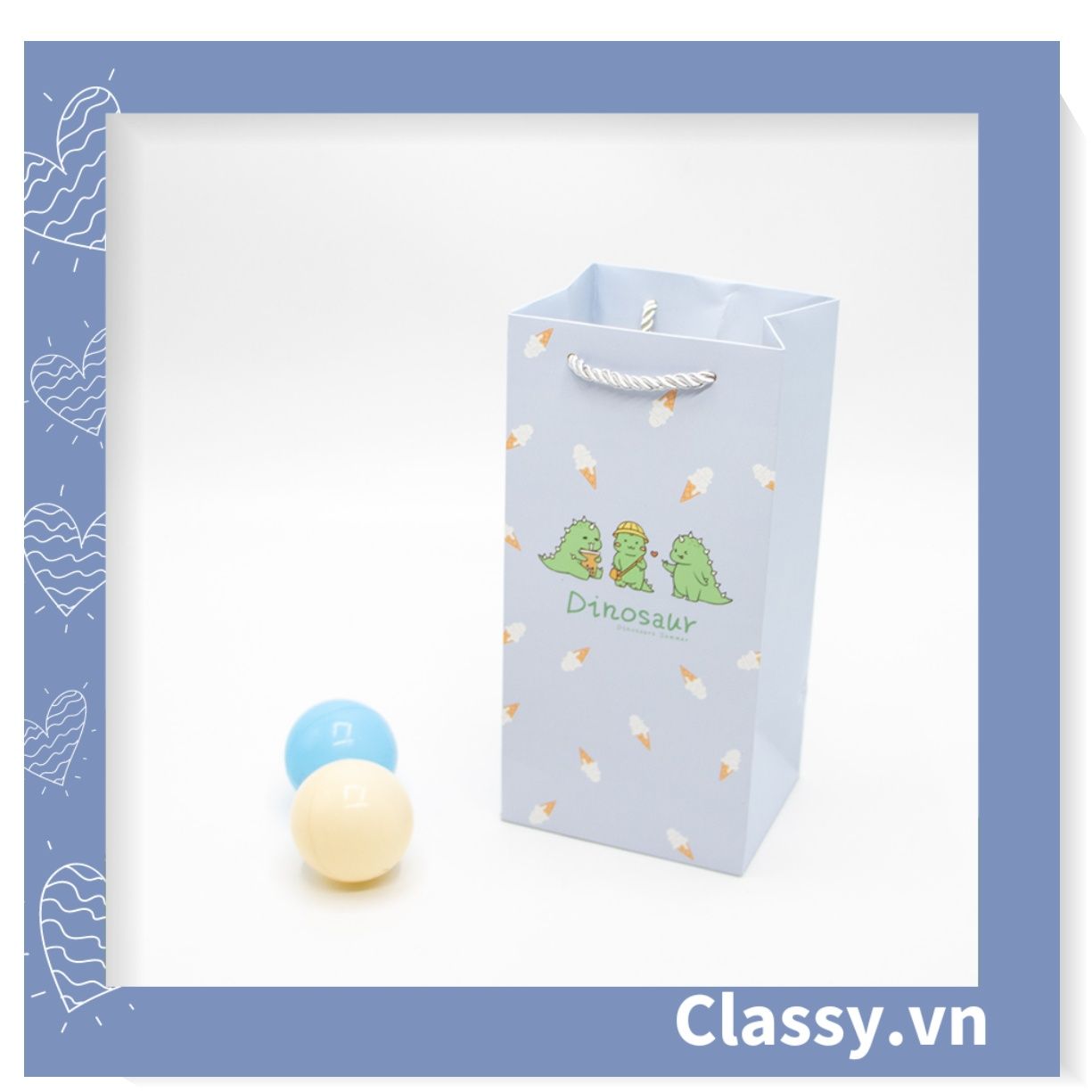  [GIAO HÀNG 7-25 NGÀY]   Túi giấy đựng quà 24,5 * 12,5 * 9,5cm họa tiết mèo thỏ voi gấu cực xinh Q975 