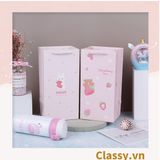  [GIAO HÀNG 7-25 NGÀY]   Túi giấy đựng quà 24,5 * 12,5 * 9,5cm họa tiết mèo thỏ voi gấu cực xinh Q975 