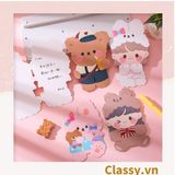  Q977 Thiệp cute Kích thước 15CMX11CM chúc mừng 8-3, 20-11, Sinh Nhật,  Lễ lạt, Cảm Ơn , Tình Yêu in hình hoạt hình 