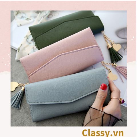  Ví cầm tay nữ tua rua đựng tiền phong cách hàn quốc dễ thương T1024 