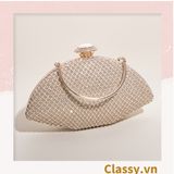  Clutch cầm tay, túi dự tiệc, đeo chéo hình cánh quạt xòe 23x6x12.5cm, nhiều màu thời thượng T1193 