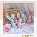  [GIAO HÀNG 7-25 NGÀY] Đồ chơi thú nhồi bông, móc khóa vải hình thỏ con độc đáo dễ thương T1336 