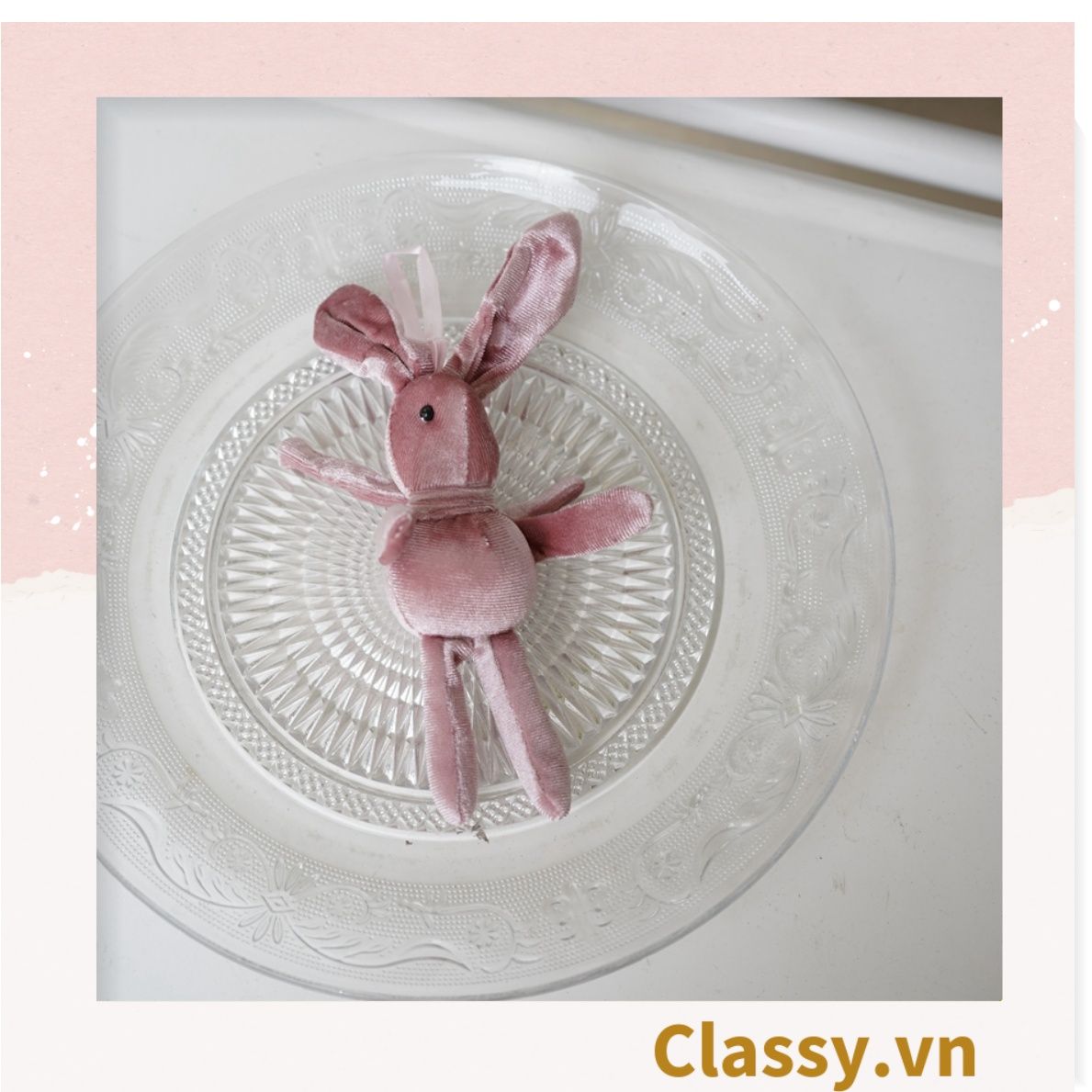  [GIAO HÀNG 7-25 NGÀY] Đồ chơi thú nhồi bông, móc khóa vải hình thỏ con độc đáo dễ thương T1336 