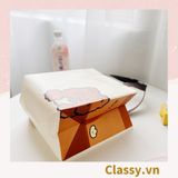  [GIAO HÀNG 7-25 NGÀY] Túi vải không dệt in hình chú gấu dễ thương, có 2 kích thước, túi dọc và túi ngang dùng làm quà tặng, đựng đồ, đi chợ T1338 