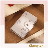  [GIAO HÀNG 7-25 NGÀY] Classy Ví đựng thẻ, đựng card visit, đựng giấy tờ nhỏ xinh nhiều ngăn tiện lợi T1510 