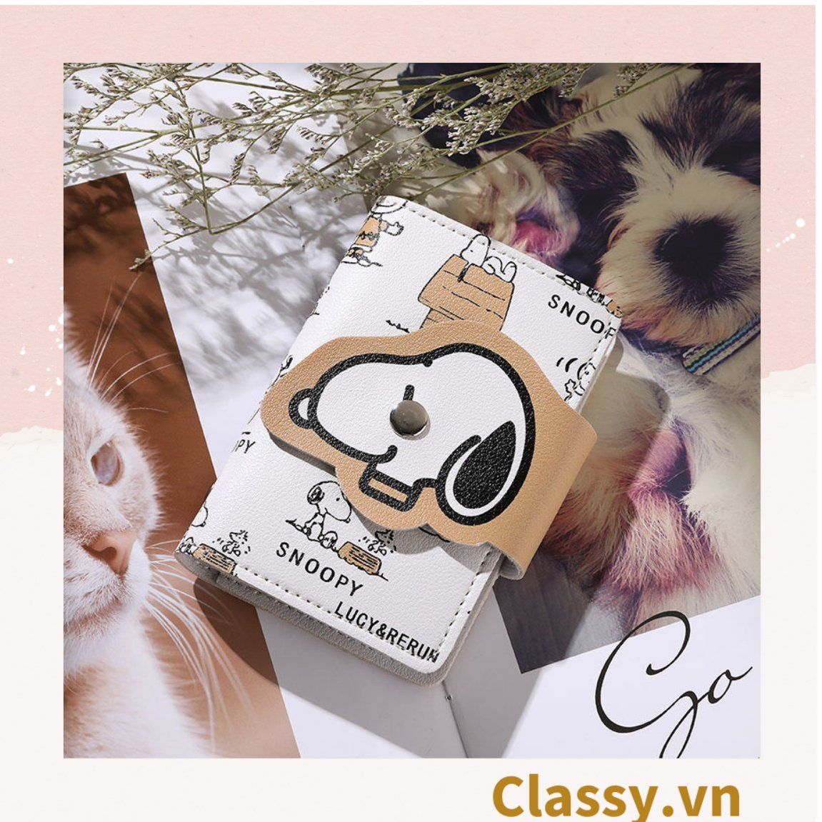  [GIAO HÀNG 7-25 NGÀY] Classy Ví đựng thẻ, đựng card visit, đựng giấy tờ nhỏ xinh nhiều ngăn tiện lợi T1510 