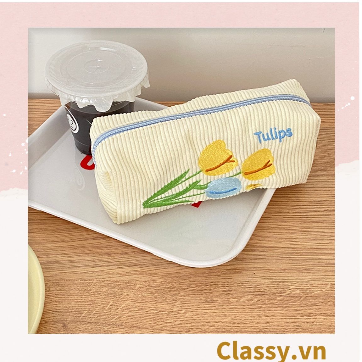  [GIAO HÀNG 7-25NGÀY]  Classy Túi vải đựng bút, hộp bút kích thước 20x7x8CM nhiều họa tiết T1570 