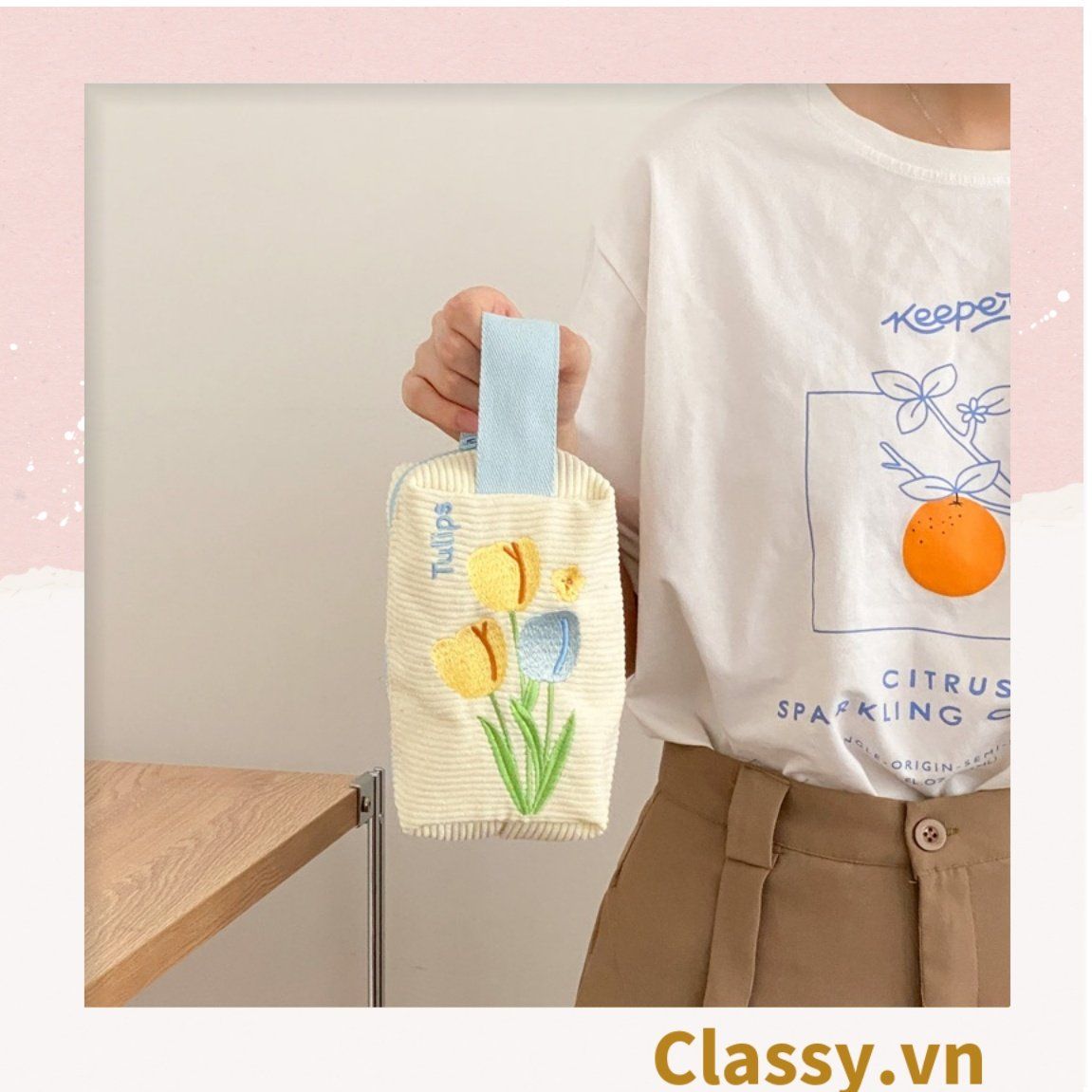  [GIAO HÀNG 7-25NGÀY]  Classy Túi vải đựng bút, hộp bút kích thước 20x7x8CM nhiều họa tiết T1570 