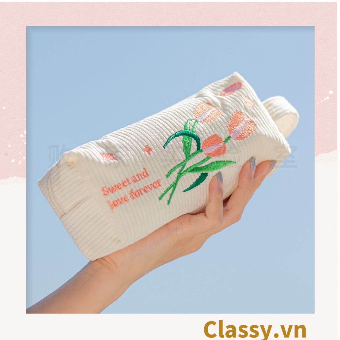  [GIAO HÀNG 7-25NGÀY]  Classy Túi vải đựng bút, hộp bút kích thước 20x7x8CM nhiều họa tiết T1570 