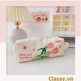  [GIAO HÀNG 7-25NGÀY]  Classy Túi vải đựng bút, hộp bút kích thước 20x7x8CM nhiều họa tiết T1570 