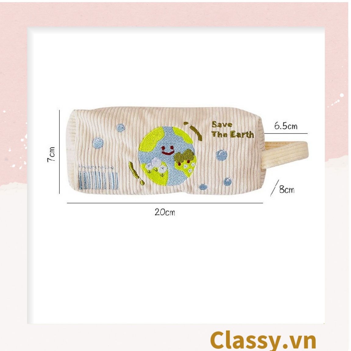  [GIAO HÀNG 7-25NGÀY]  Classy Túi vải đựng bút, hộp bút kích thước 20x7x8CM nhiều họa tiết T1570 