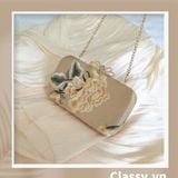  [GIAO HÀNG 7-23036 NGÀY]  Clutch cầm tay xỏ ngón thêu hoa thanh lịch trang nhã dành cho tiệc tối, mặc áo dài, dự sự kiện T158 