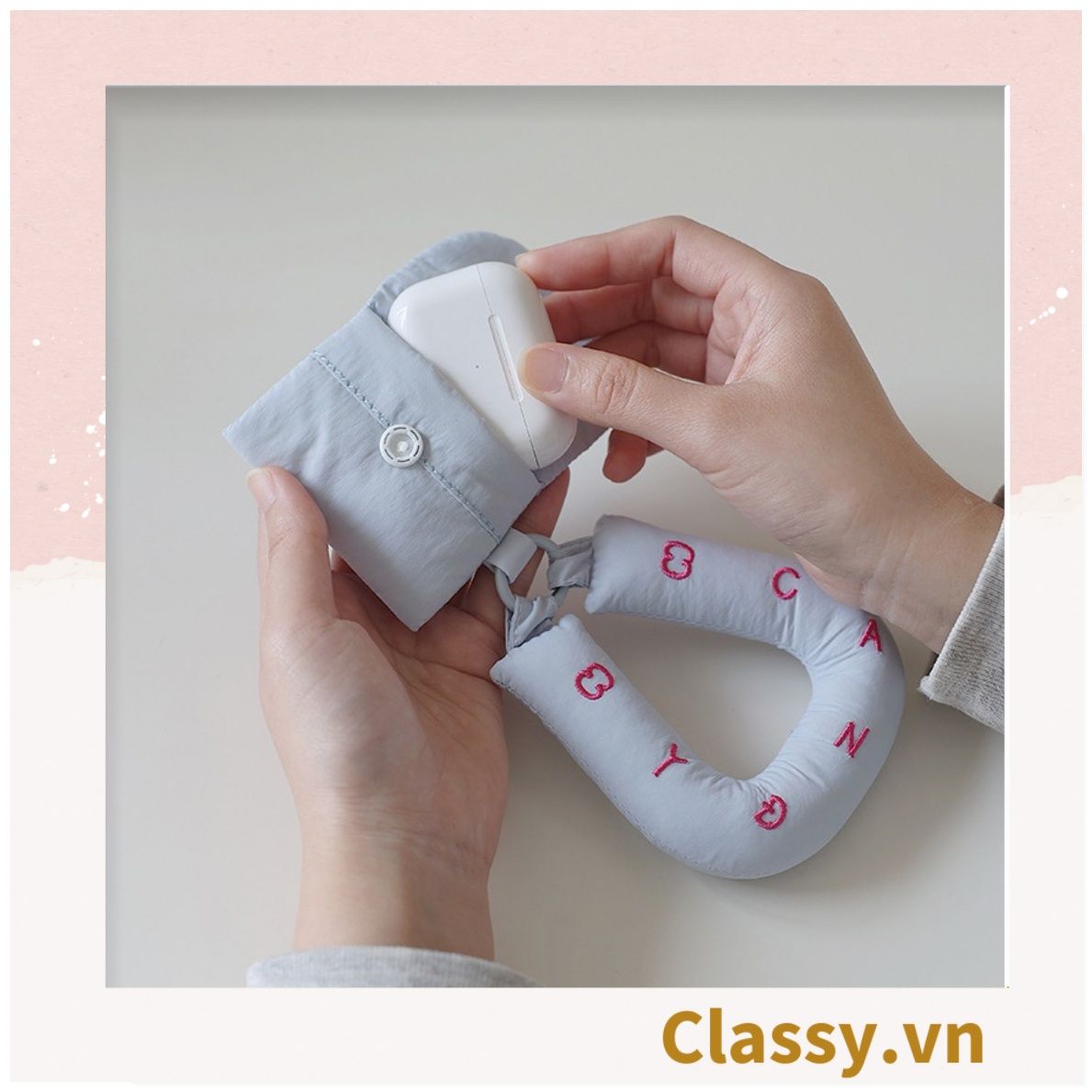  [GIAO HÀNG 7-25 NGÀY] Túi đựng tai nghe bằng cotton đầy màu sắc mới Classy thích hợp cho hộp bảo vệ tai nghe Airpods các loại T1765 