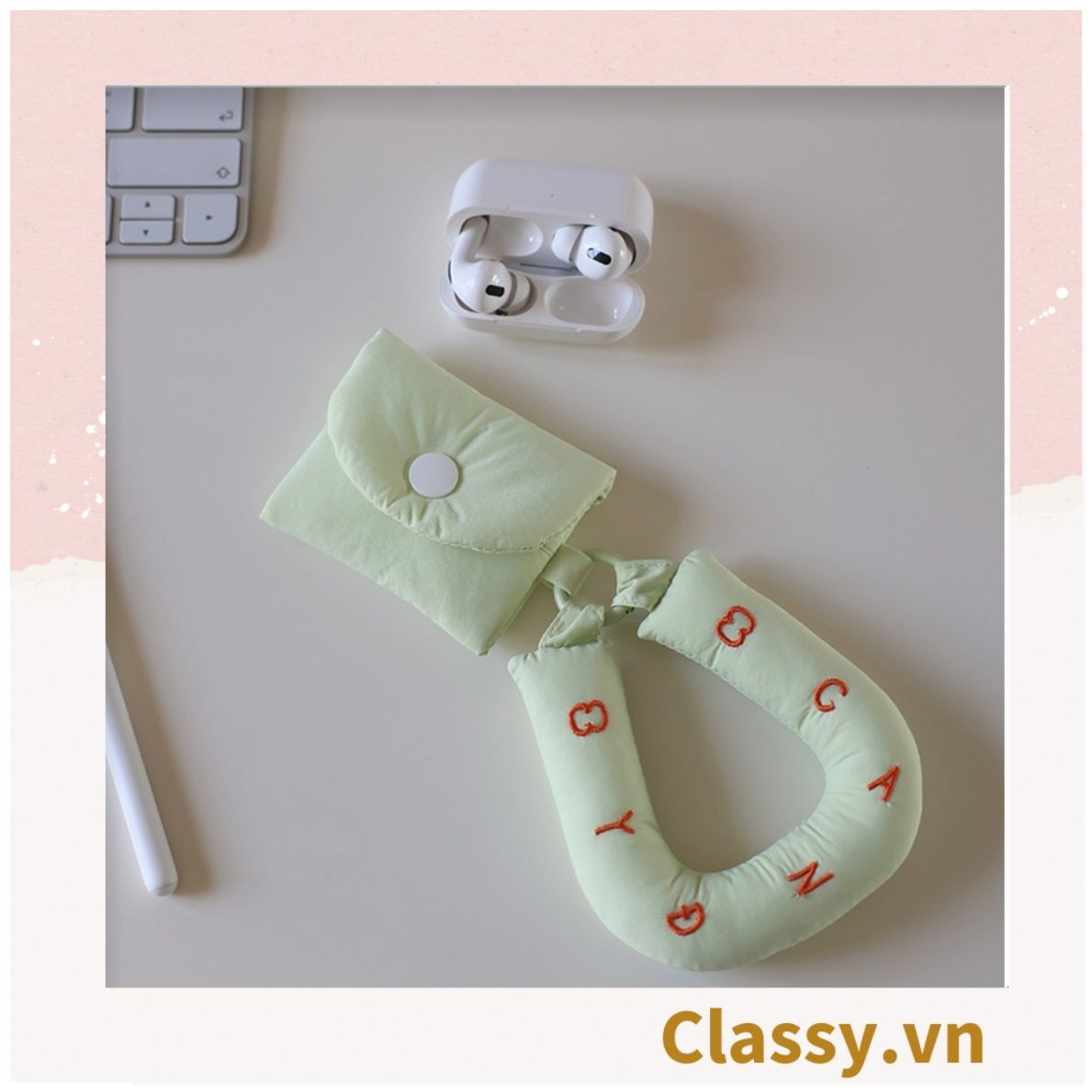  [GIAO HÀNG 7-25 NGÀY] Túi đựng tai nghe bằng cotton đầy màu sắc mới Classy thích hợp cho hộp bảo vệ tai nghe Airpods các loại T1765 