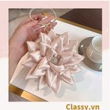  Cốp dự tiệc, Clutch cầm tay, Túi xách nữ đi tiệc Vintage Cánh hoa Lụa satin Hồng be tinh tế phù hợp dự tiệc, mặc áo dài, hẹn hò tối T199 