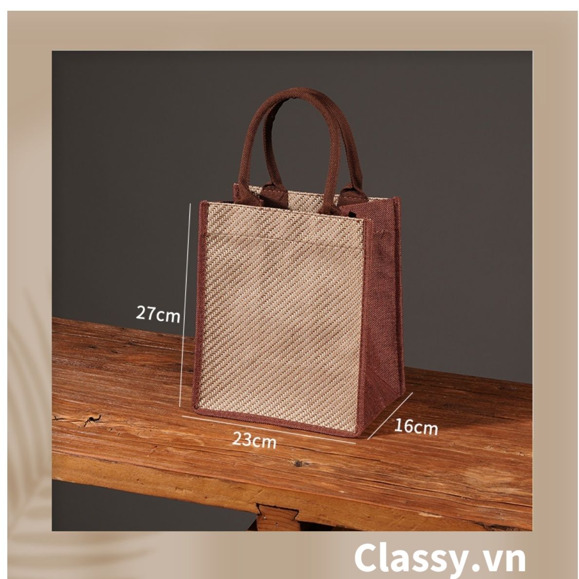  [GIAO HÀNG 7-25 NGÀY]  Túi Đay Trơn Retro hình trụ đứng, Kiểu dáng Vintage - Sản phẩm thân thiện với Môi trường T239 